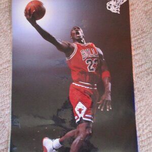 Vintage 1997 Costacos Brothers Laminated Poster of Air Jordan Michael Jordan